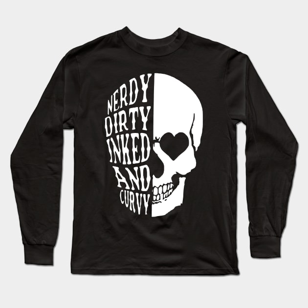 Curvy Goth Chic Long Sleeve T-Shirt by Blackhearttees